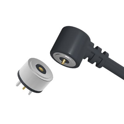 8.0mm Magnetic Cable Connector 3A 2 Pin Pogo Pin Charger Circular For Heated Gloves