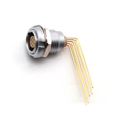 Brass Chrome Plated 90 Degree Connectors Needle Core Push Pull Connector For Printed Circuit Board