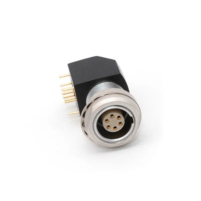 2 Pin 3 Pin 4 Pin Industrial Connectors Customized 90 Degree Electrical Connectors With Two Nuts
