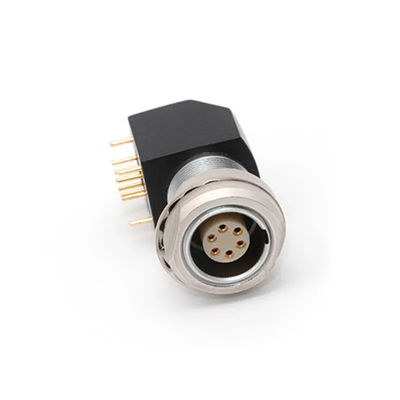 2 Pin 3 Pin 4 Pin Industrial Connectors Customized 90 Degree Electrical Connectors With Two Nuts