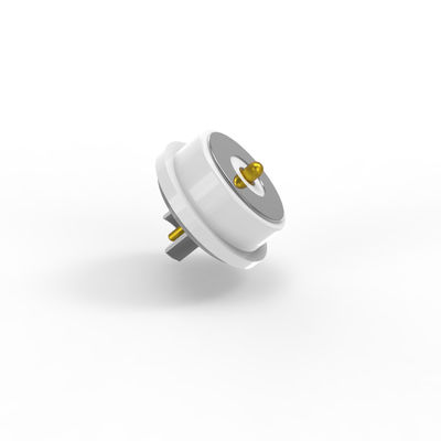 White Magnetic Pogo Pin Connectors 2 Pin Male And Female Connector 8.0mm
