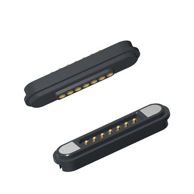 Spring Load Magnets Connector Pitch 2.2 MM Male Female 7 Pin Magnetic Pogo Pin Connector