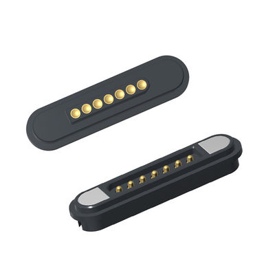 Spring Load Magnets Connector Pitch 2.2 MM Male Female 7 Pin Magnetic Pogo Pin Connector