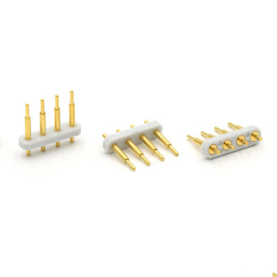 Professional custom 4pin bent spring pin connector right angle female pogo pin connector