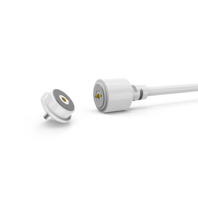 White LCP housing dia.8.0mm  circular male female magnetic cable connector