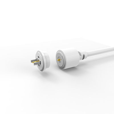 White LCP housing dia.8.0mm  circular male female magnetic cable connector