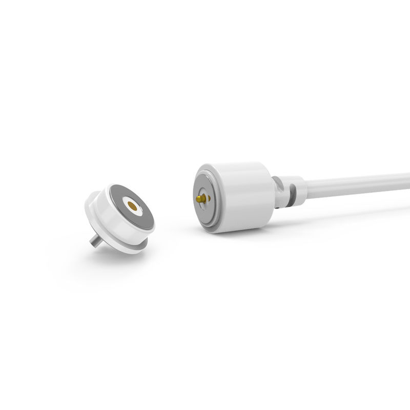 White LCP housing dia.8.0mm  circular male female magnetic cable connector